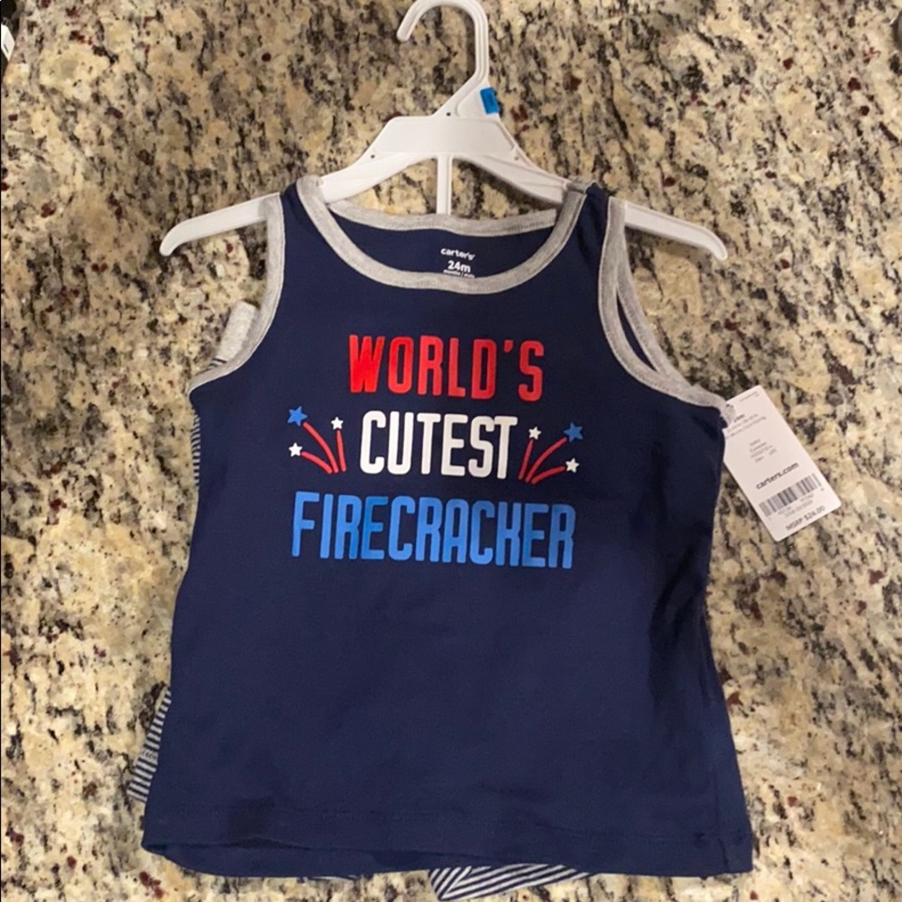 4th of July short set